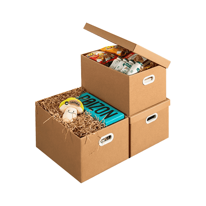 Boîtes d'emballage de rangement ondulé