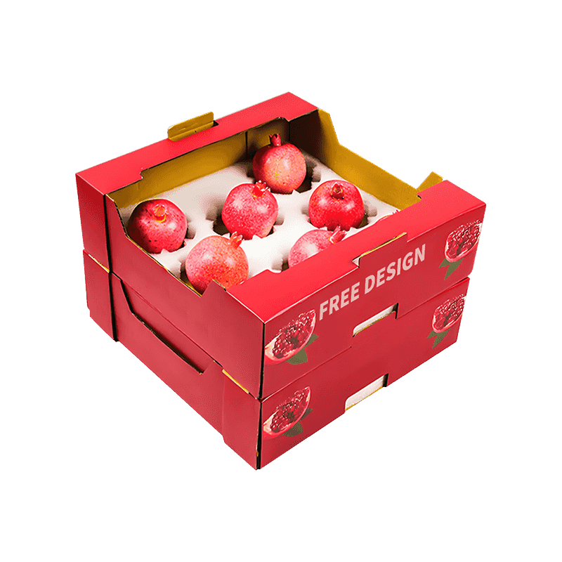Boîtes d'emballage d'amortissage en mousse de fruit ondulé