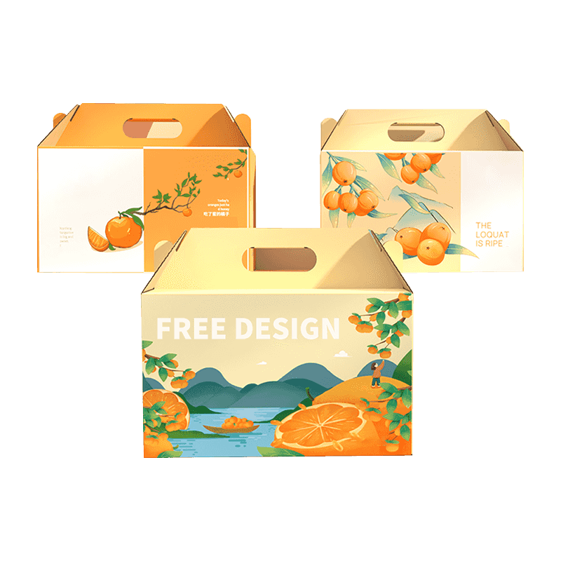Boîtes d'emballage d’orange ondulé