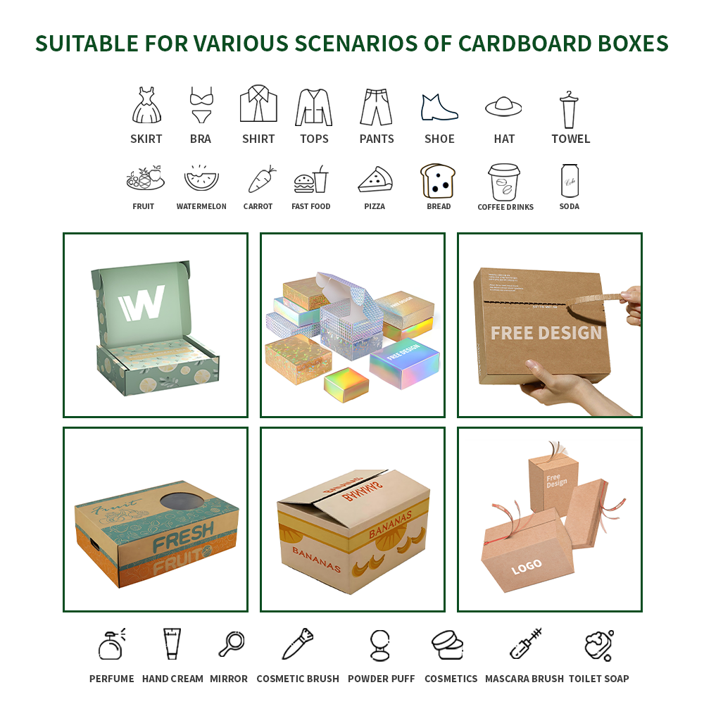 Boîtes d’emballage de vêtements en carton ondulé ondulé